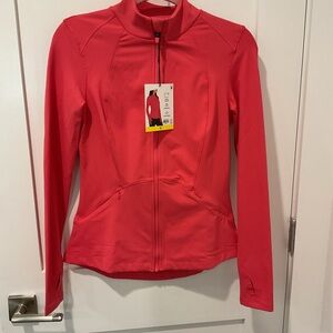 NWT Spyder Coral Red Zip-Up Utility Jacket